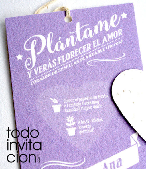 semillas para bodas - papel de semillas plantable