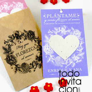 semillas para bodas - papel de semillas plantable