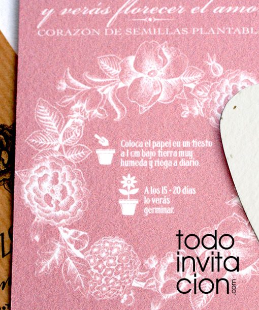 semillas para bodas - papel de semillas plantable