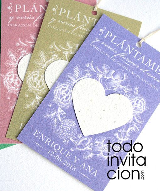 semillas para bodas - papel de semillas plantable