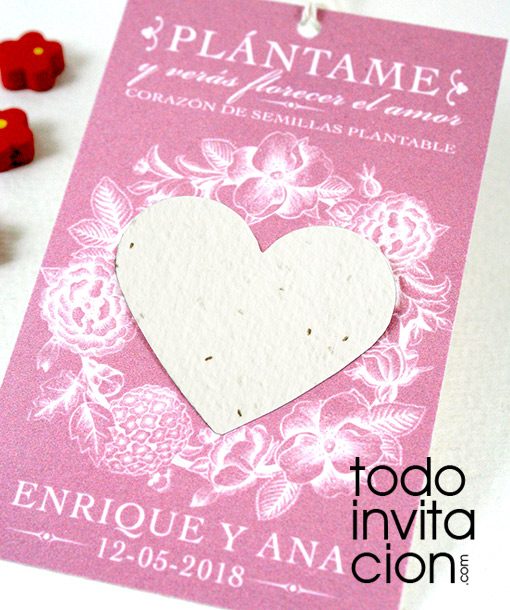 semillas para bodas - papel de semillas plantable