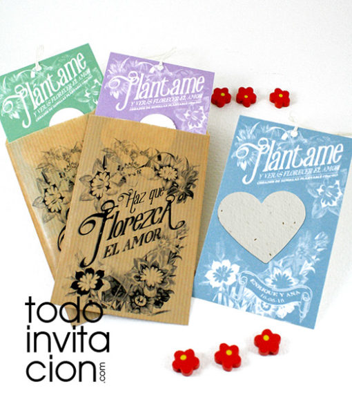 semillas para bodas - papel de semillas plantable