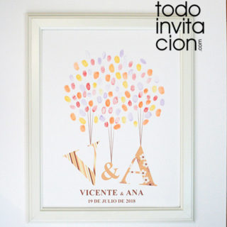 cuadro huellas boda