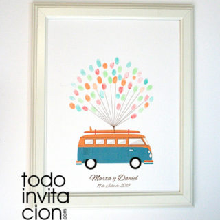 cuadro huellas boda