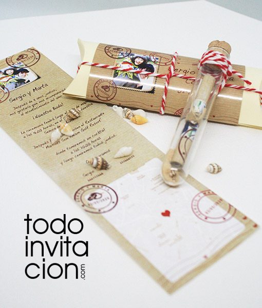 invitacion pergamino mensaje tubo cristal