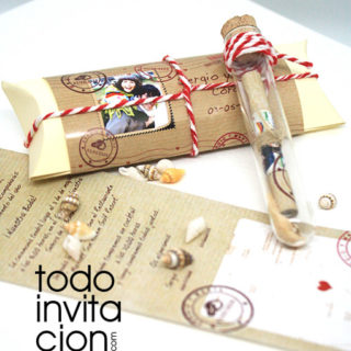 invitacion pergamino mensaje tubo cristal
