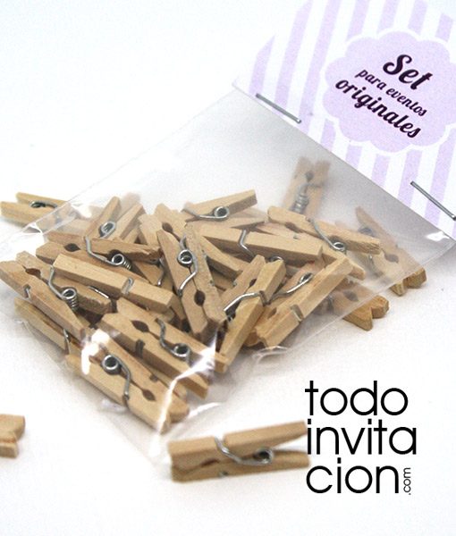 mini pinzas de madera