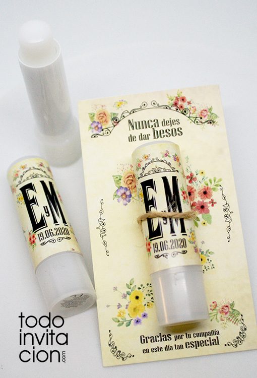 balsamo labial para bodas vintage