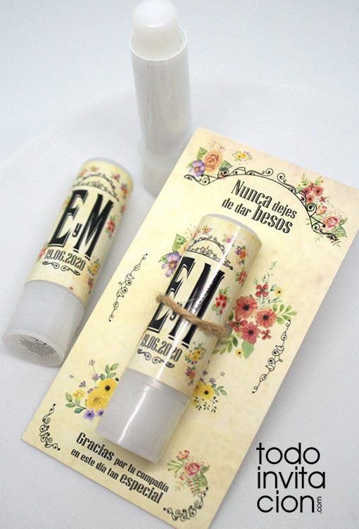 balsamo labial para bodas vintage