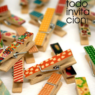 mini pinzas de madera estampadas para regalos