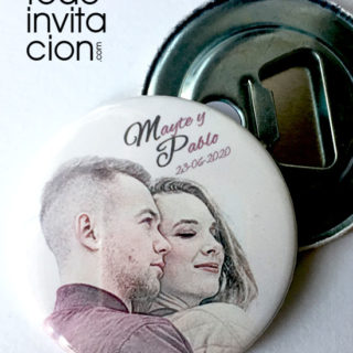 abridor para boda estilo retrato lapiz