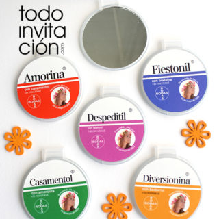espejos con tapa originales para despedidas medicamentos