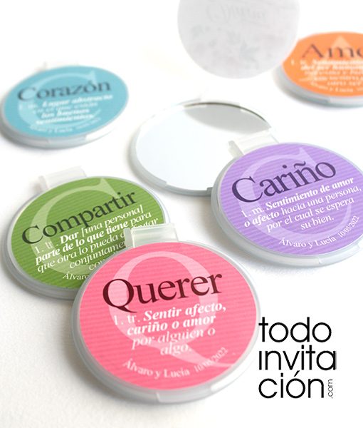 espejos personalizados originales para bodas palabras