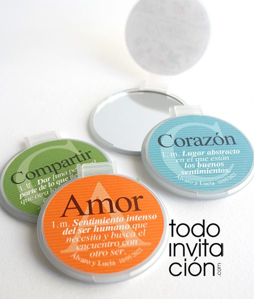 espejos personalizados originales para bodas palabras