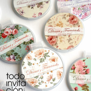 espejos para comunion bodas personalizados flores