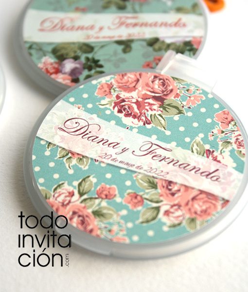 espejos para comunion bodas personalizados flores