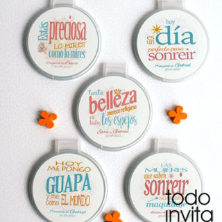 espejos con tapa frases personalizados boda bautizo comunion