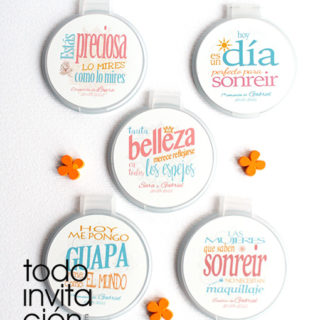 espejos con tapa frases personalizados boda bautizo comunion