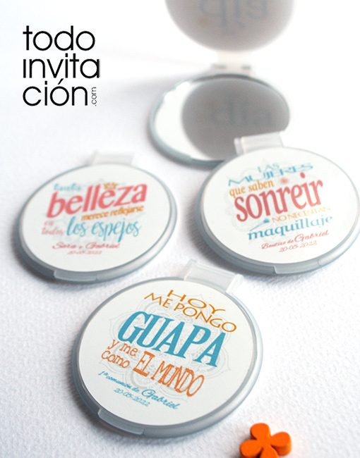 espejos con tapa frases personalizados boda bautizo comunion