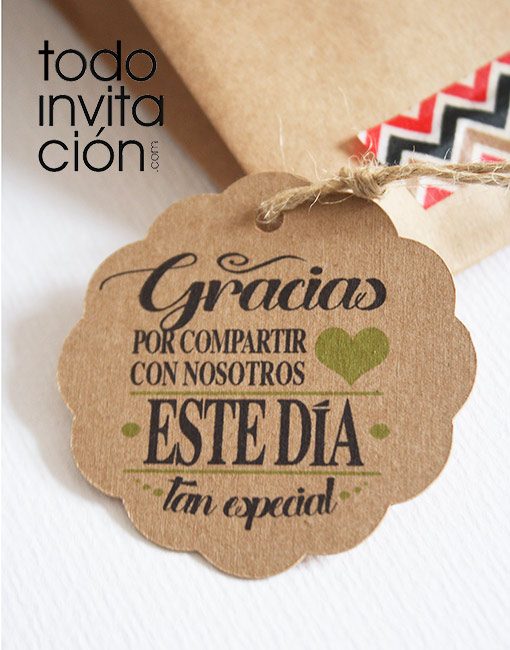 etiquetas de kraft.redondas detalles invitados