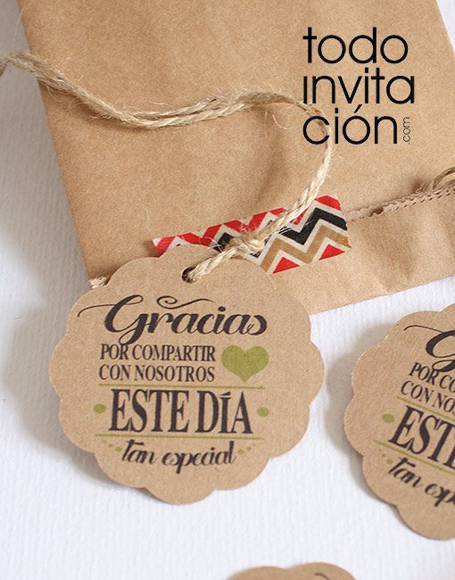 BOLSAS KRAFT GRANDES “GRACIAS 2” .Bautizo y comunión – PACK 20 und