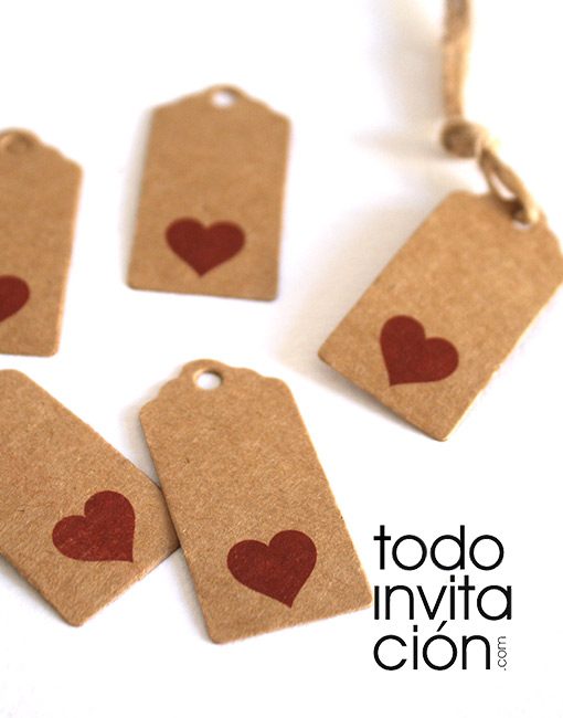 mini etiquetas de kraft cartulina detalle boda bautizo