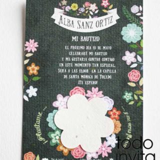 invitacion plantable de semillas