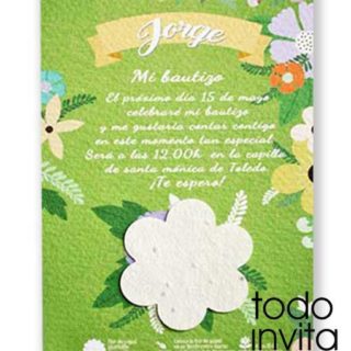 invitacion plantable de semillas