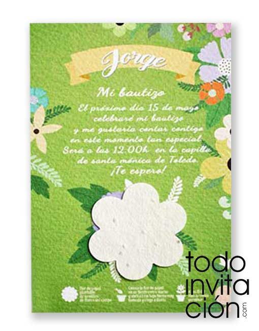 invitacion plantable de semillas