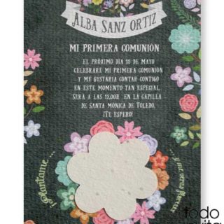 invitacion plantable de semillas