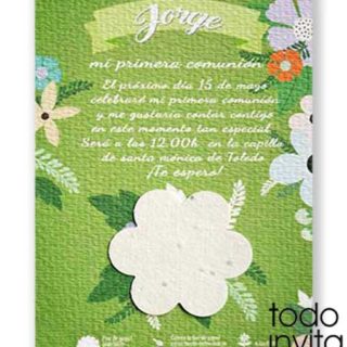 invitacion plantable de semillas
