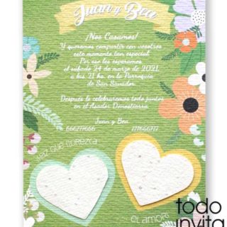 invitacion plantable de semillas