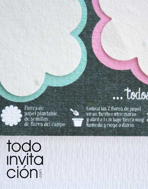 invitacion plantable de semillas