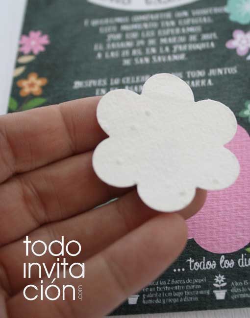 invitacion plantable de semillas