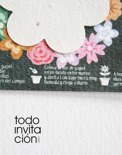 invitacion plantable de semillas