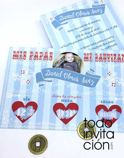 invitacion rasca y gana bautizo comunión