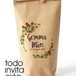 Bolsas kraft personalizadas boda, comunion bautizo