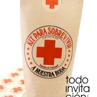 bolsa kraft kit supervivencia bodas