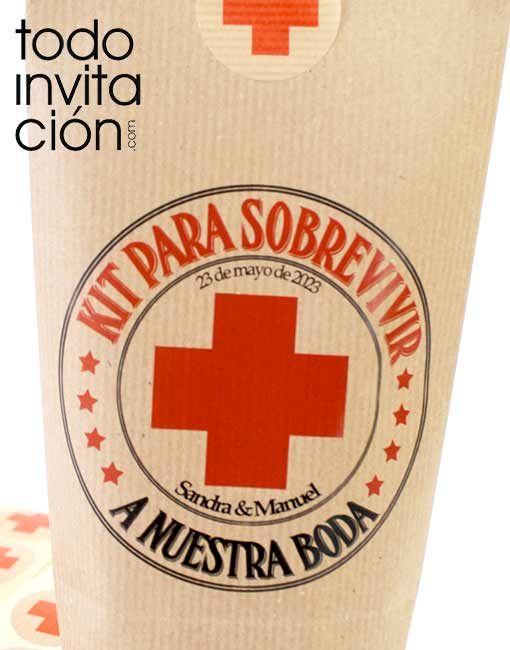 bolsa kraft kit supervivencia bodas