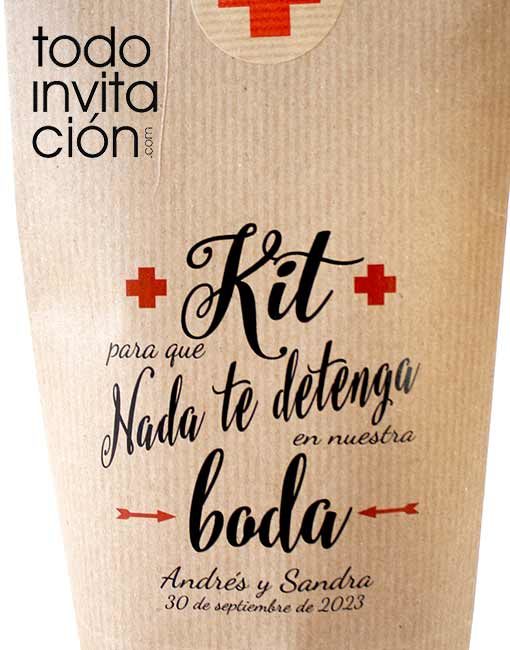 bolsa kraft kit supervivencia bodas