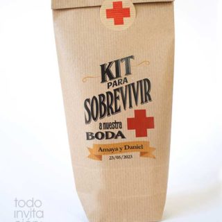 bolsa kit supervivencia boda