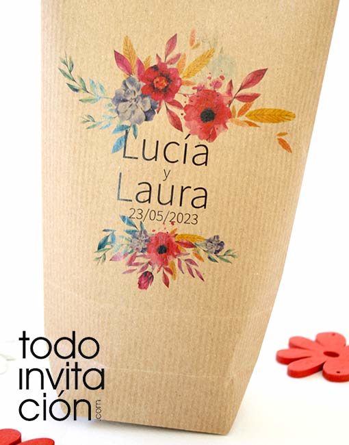 Bolsas kraft personalizadas boda, comunion bautizo