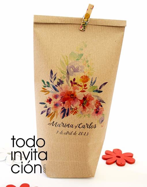 Bolsas kraft personalizadas boda, comunion bautizo