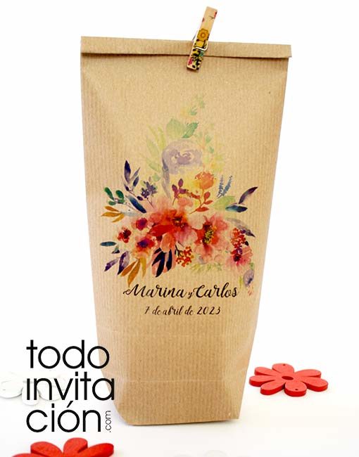 Bolsas kraft personalizadas boda, comunion bautizo