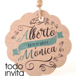 etiqueta bodas con nombres