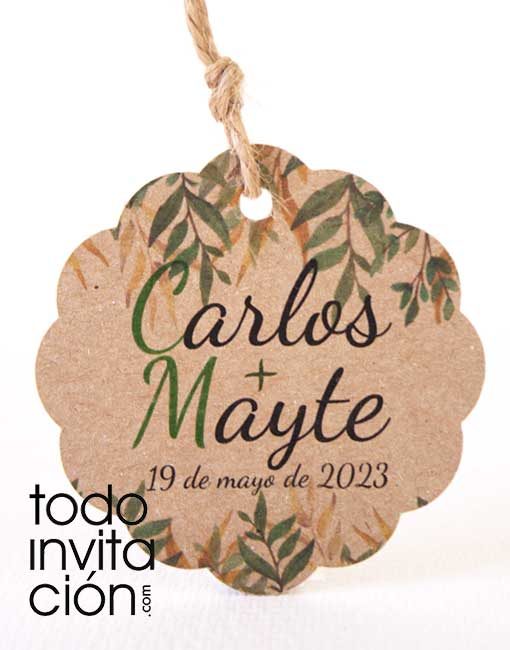 KRAFT PERSONALIZADA 105 Pack 24 und. Todoinvitacion- invitaciones detalles diferentes