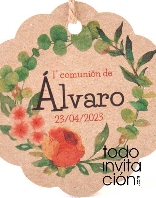 etiqueta kraft personalizada boda