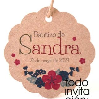 etiqueta para detalles de bautizo
