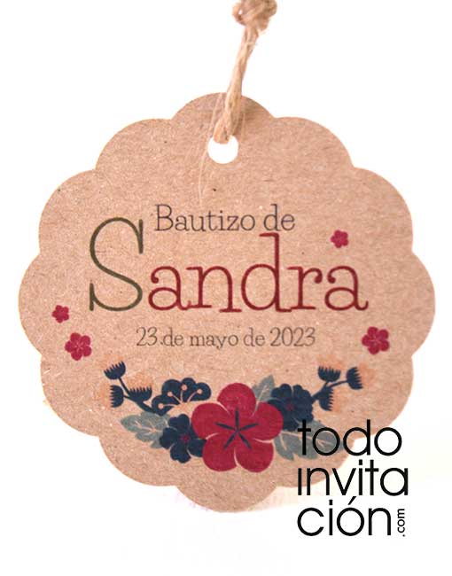 cinta espacio abuela ▷ETIQUETA KRAFT PERSONALIZADA 104 - Pack 24 und. - Todoinvitacion-  invitaciones y detalles diferentes