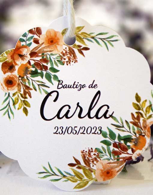 etiqueta kraft personalizada boda comunion bautizo